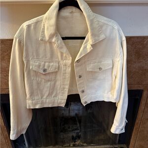 Women's White Denim Jacket